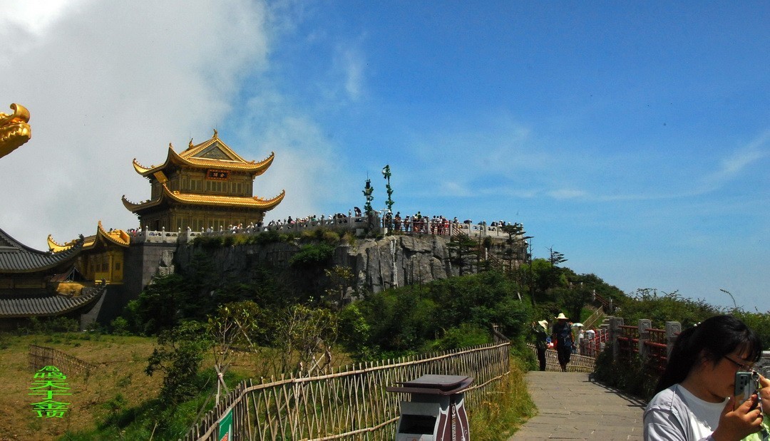 峨嵋仙山避暑登金顶上          周鸣天