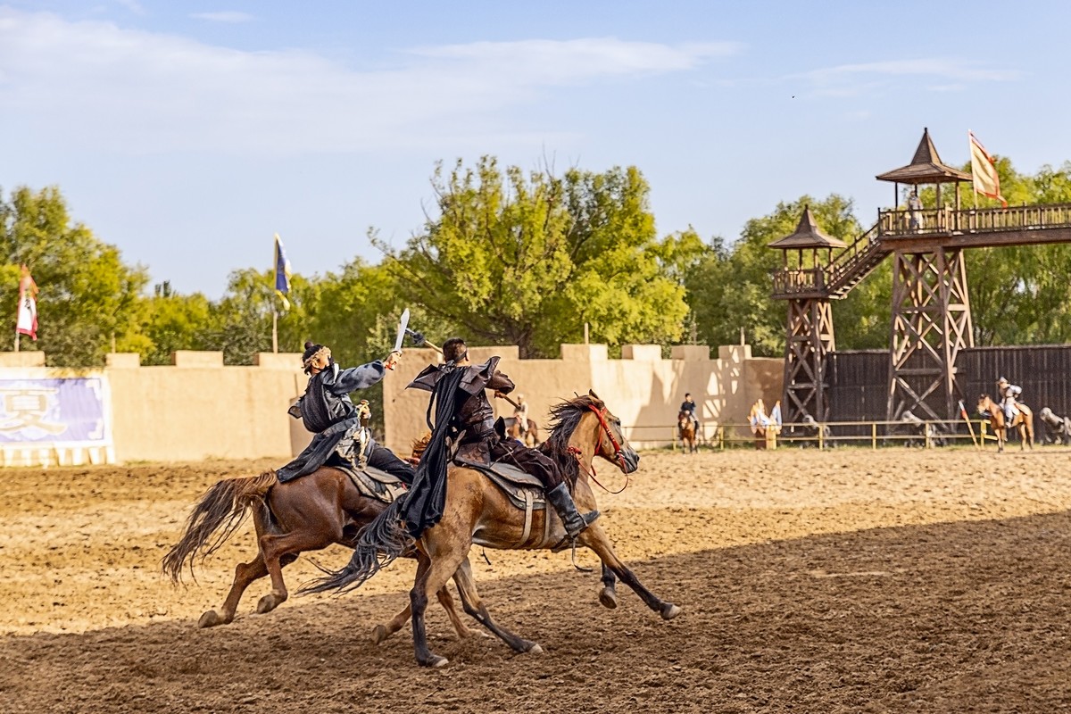 旅游记录 ：宁夏 · 银川 · 西夏风情园之马术表演
