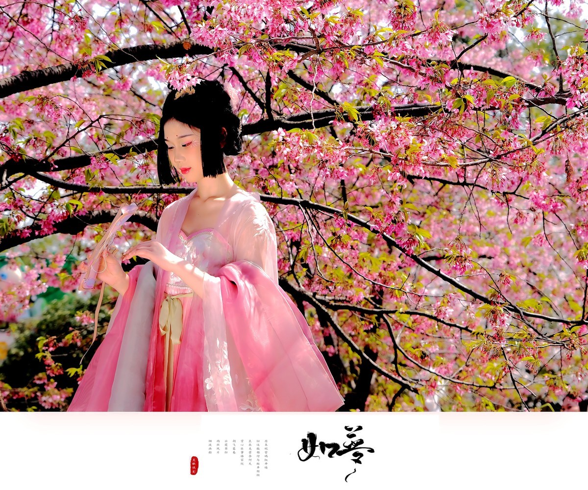 古风人像∶花谢花飞花满天，红消香断有谁怜。