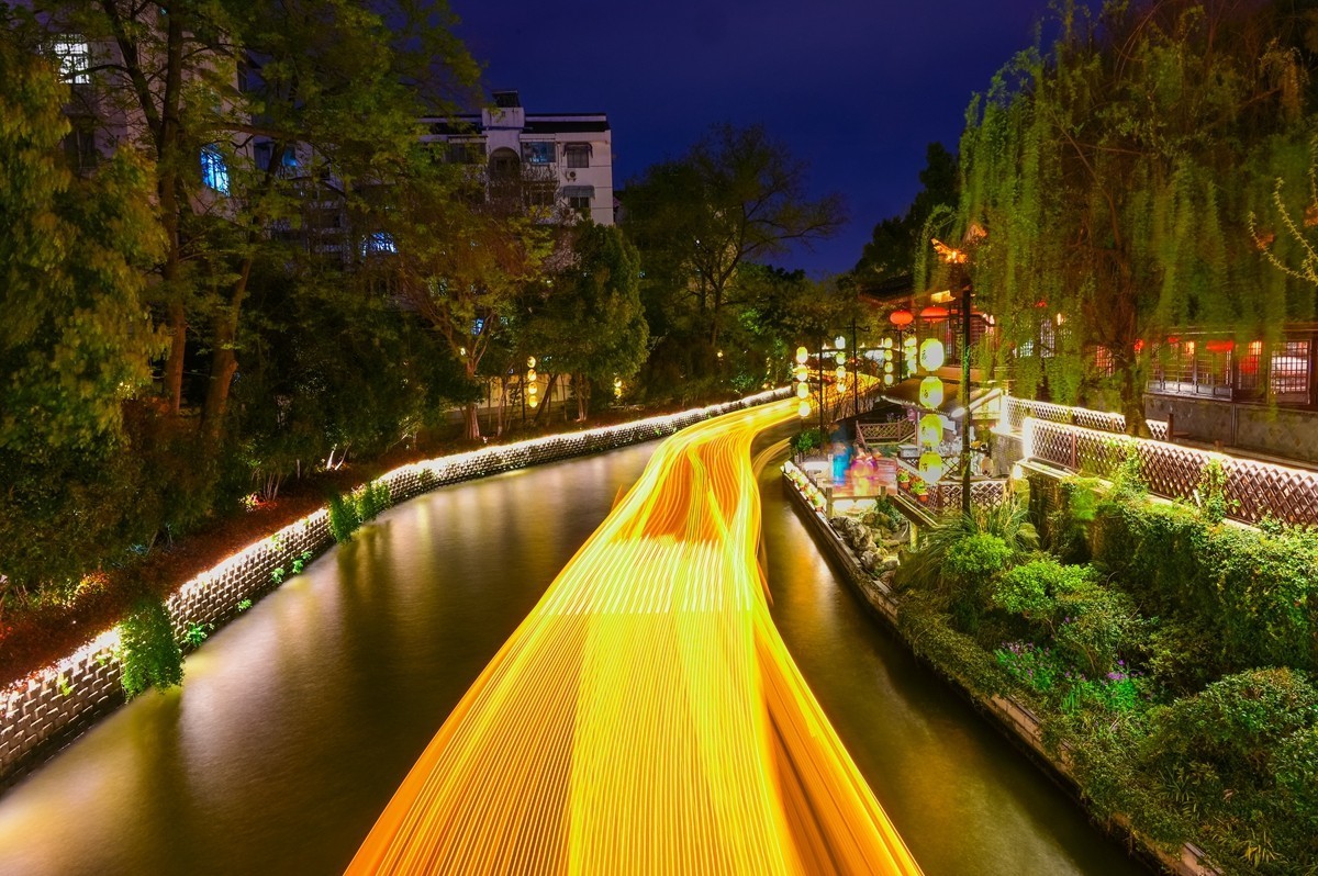 【老张光影】南京夫子庙慢门船轨