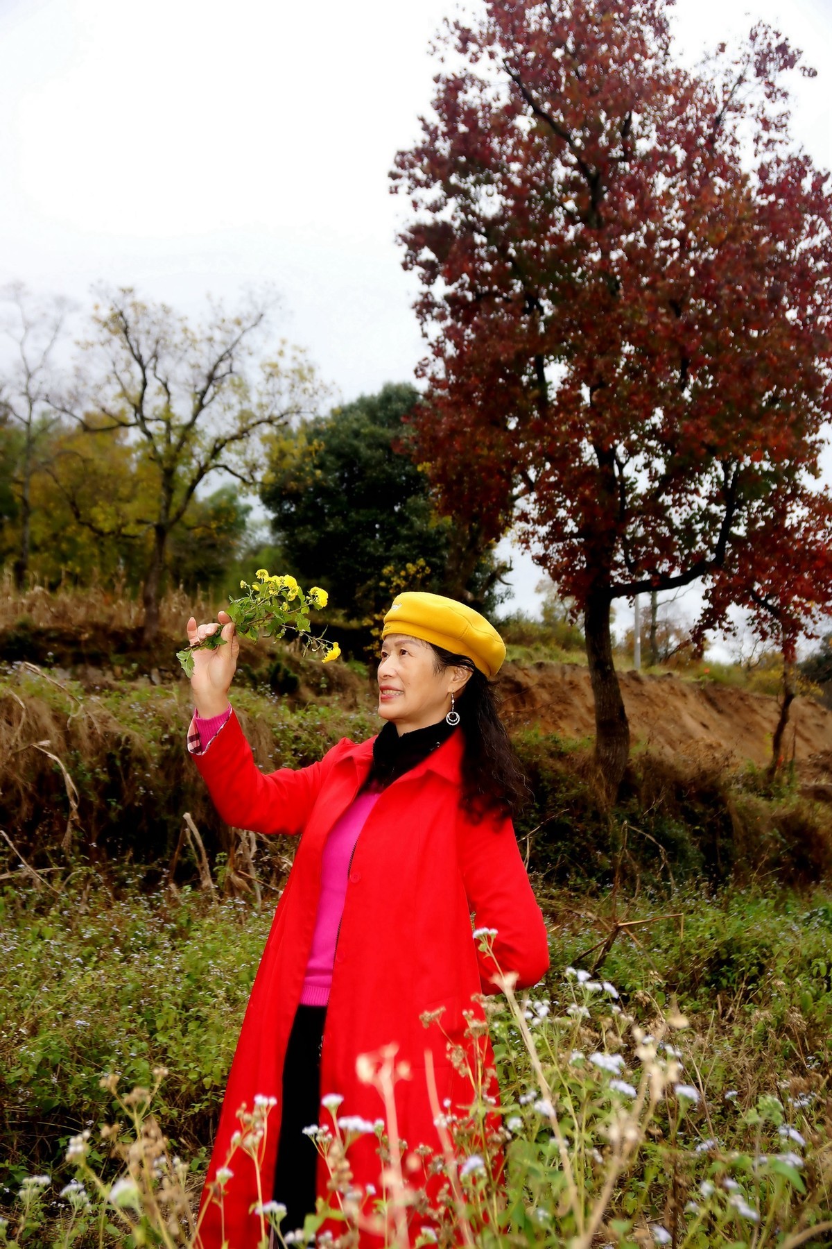 环境人像秋景赏红叶