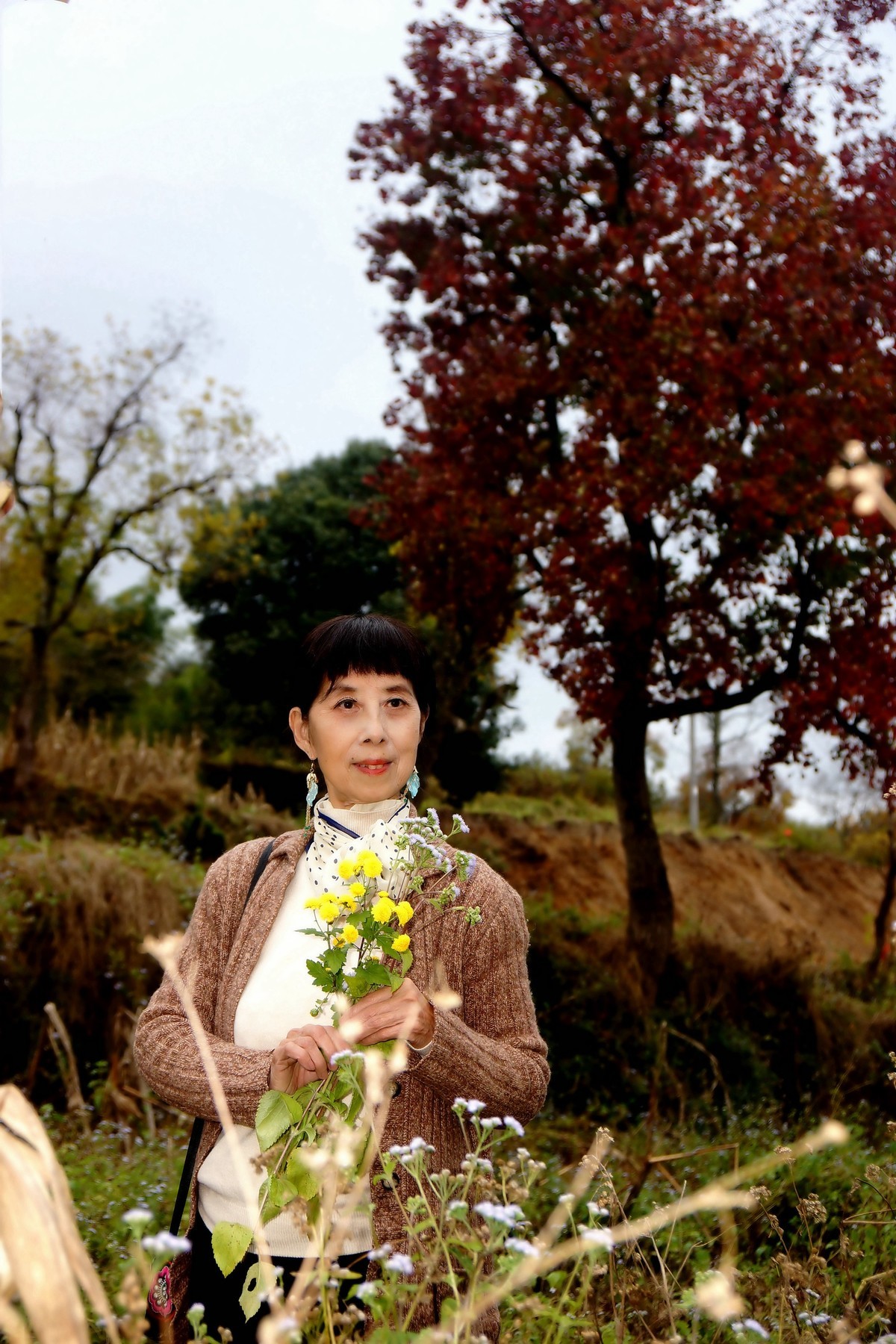 环境人像秋景赏红叶