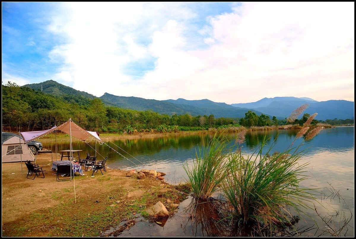 海南东方大广坝水库风光