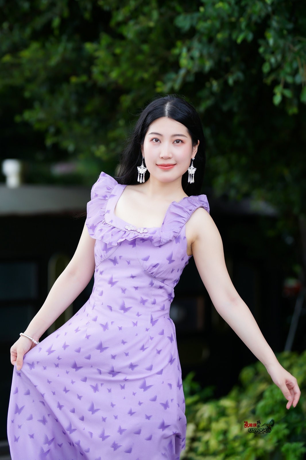 【夏日紫裙美女】---似海