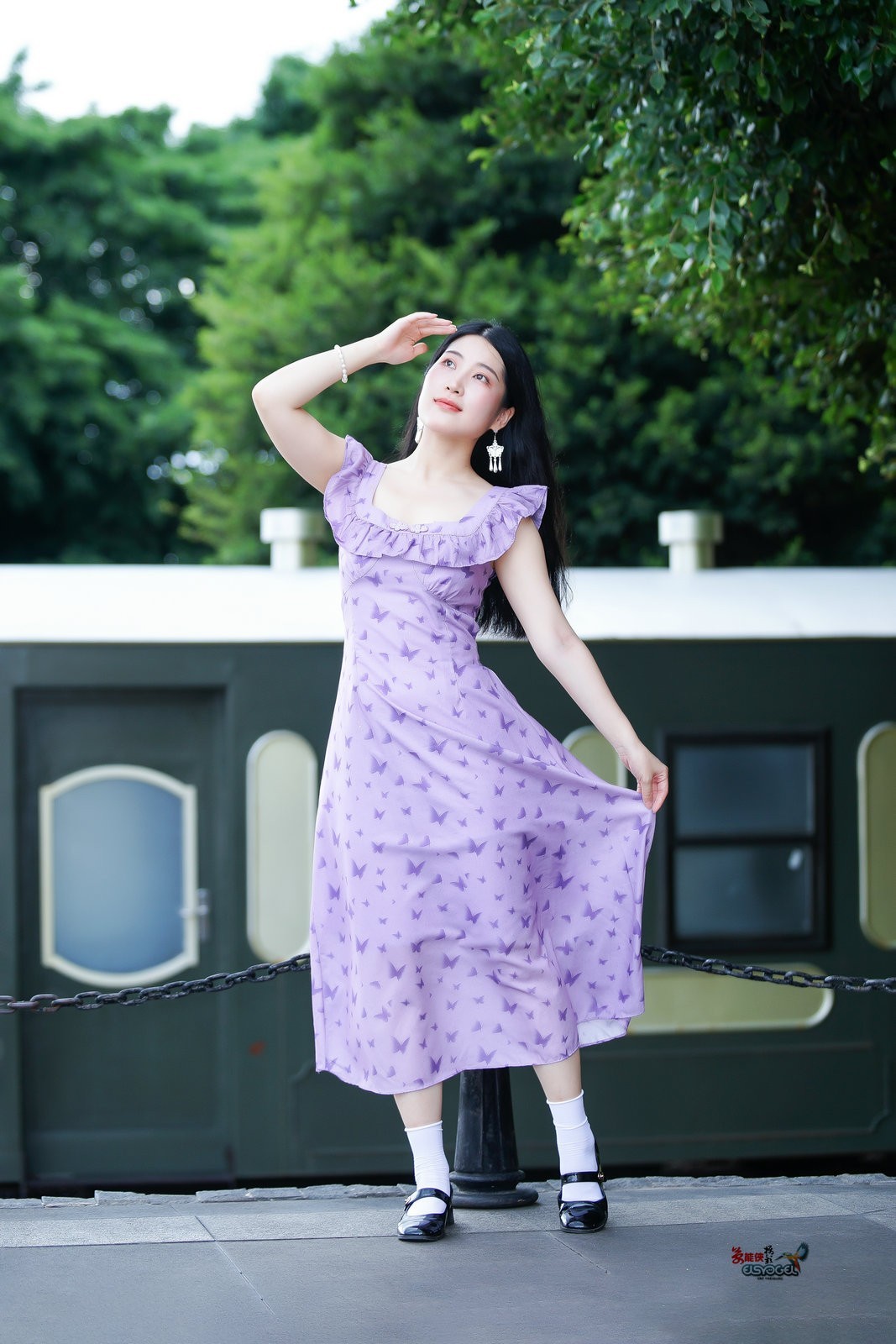 【夏日紫裙美女】---似海