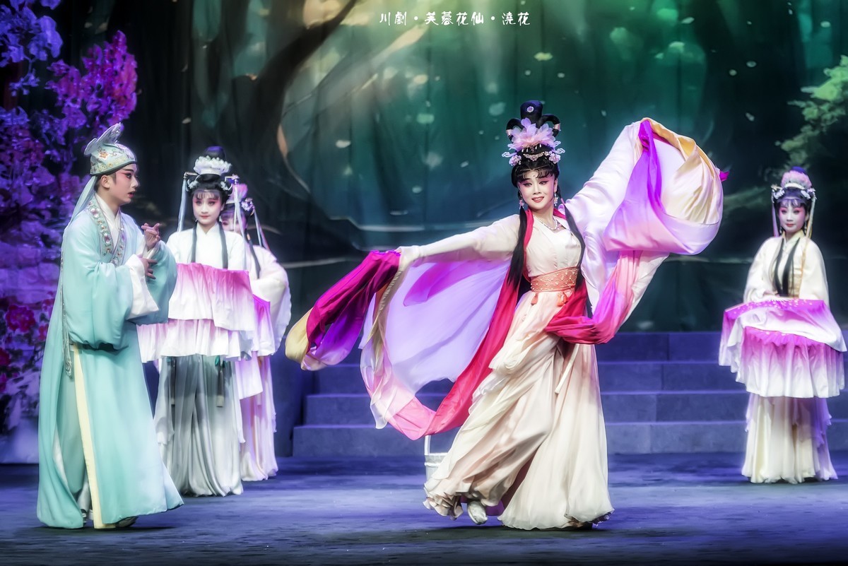 舞台摄影：神话川剧《芙蓉花仙》（浇 花）(2)