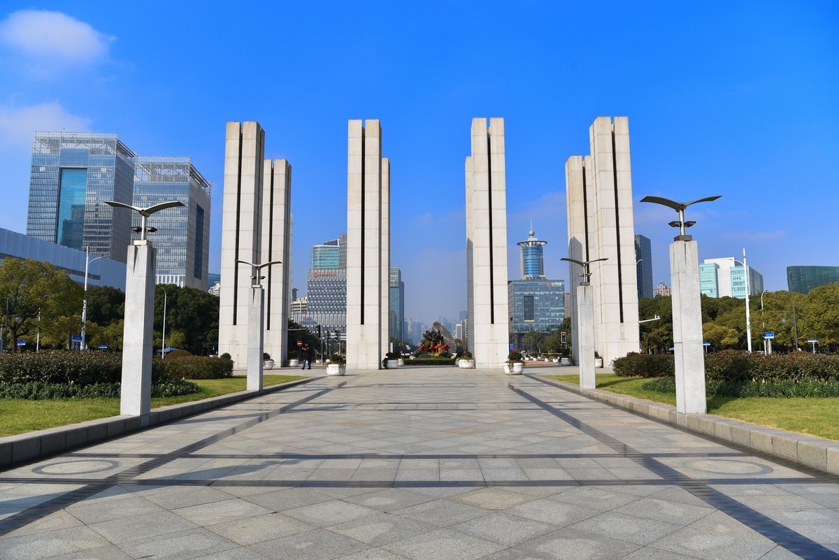 新年元旦，上海世纪广场壮丽风貌（上）