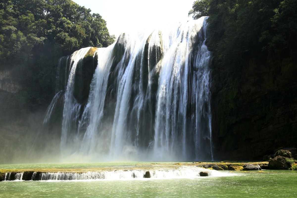 正午时分的黄果树瀑布