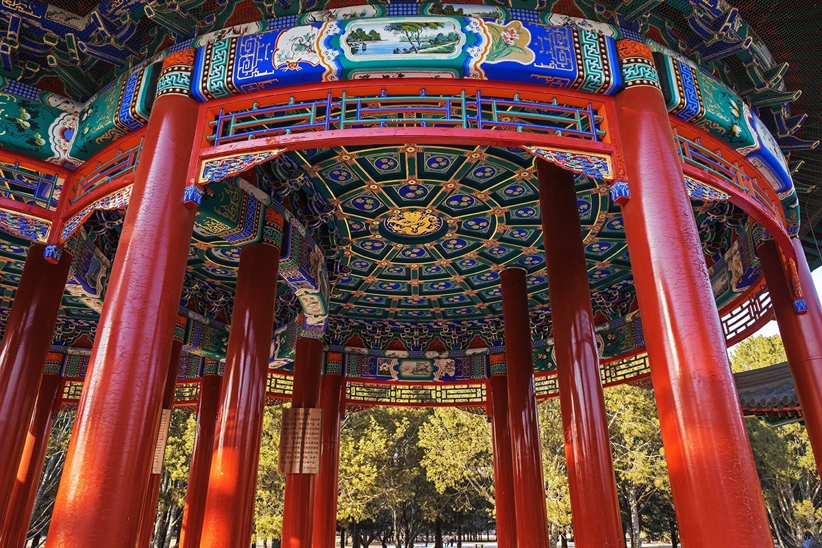 随拍天坛双环亭冬日光影