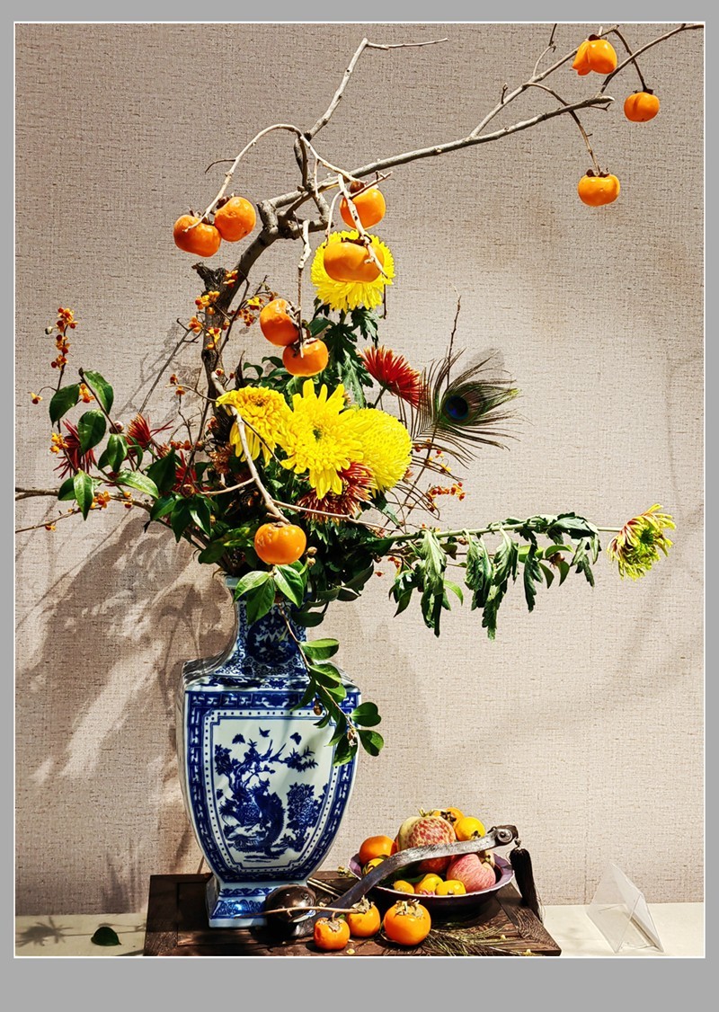 北海菊花展中的精美插花艺术(1)