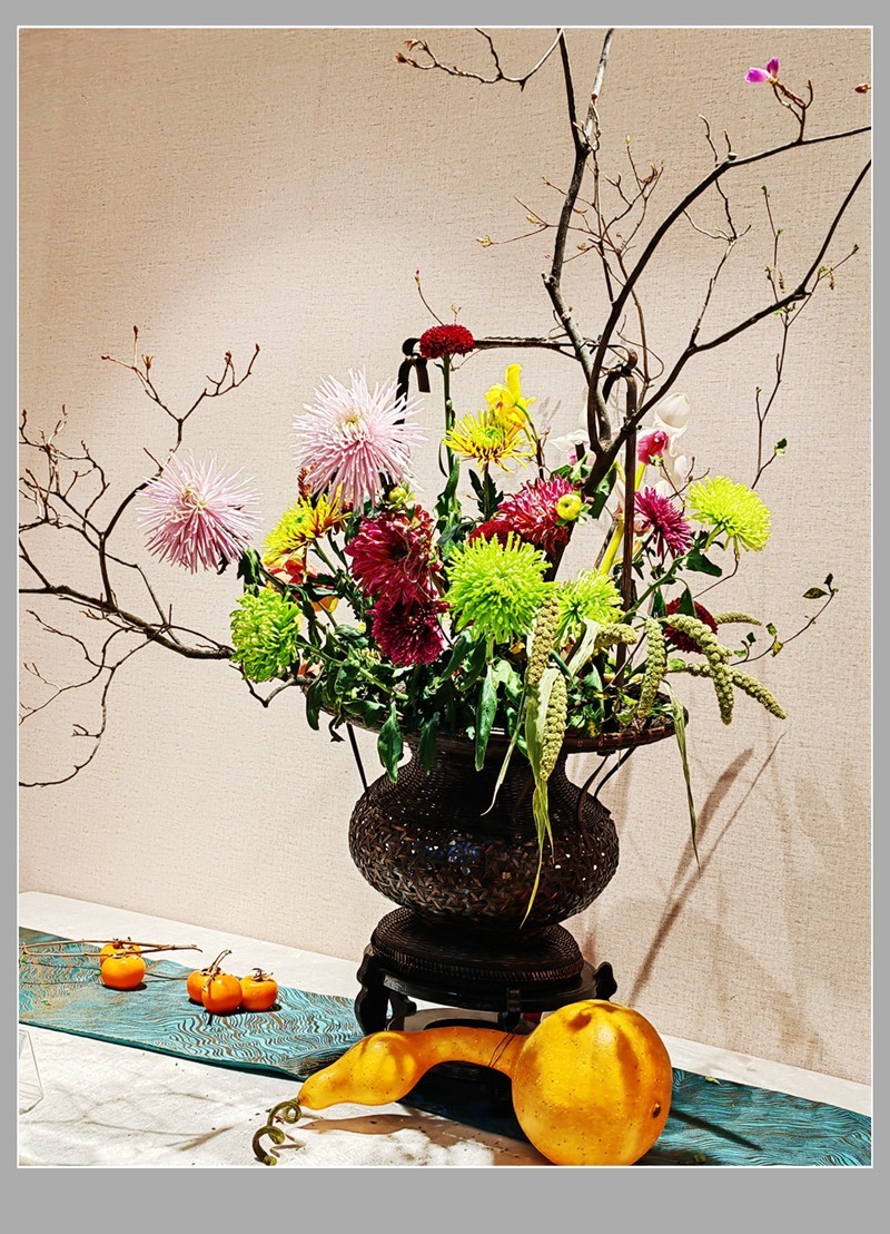 北海菊花展中的精美插花艺术(1)