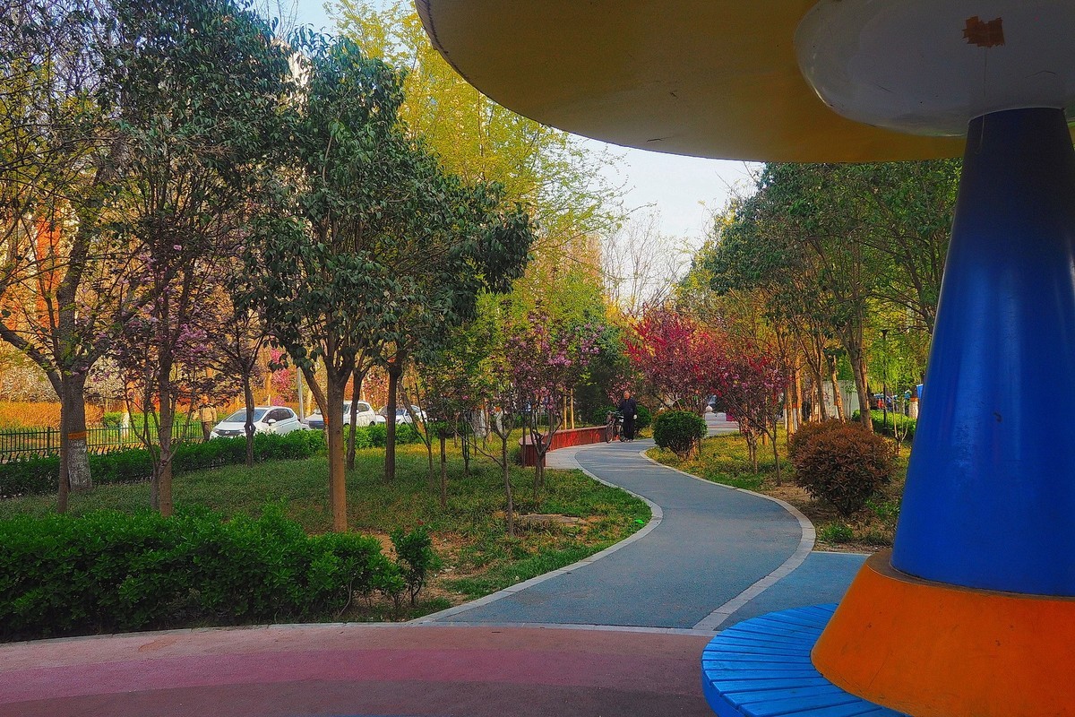 民心河畔春光美