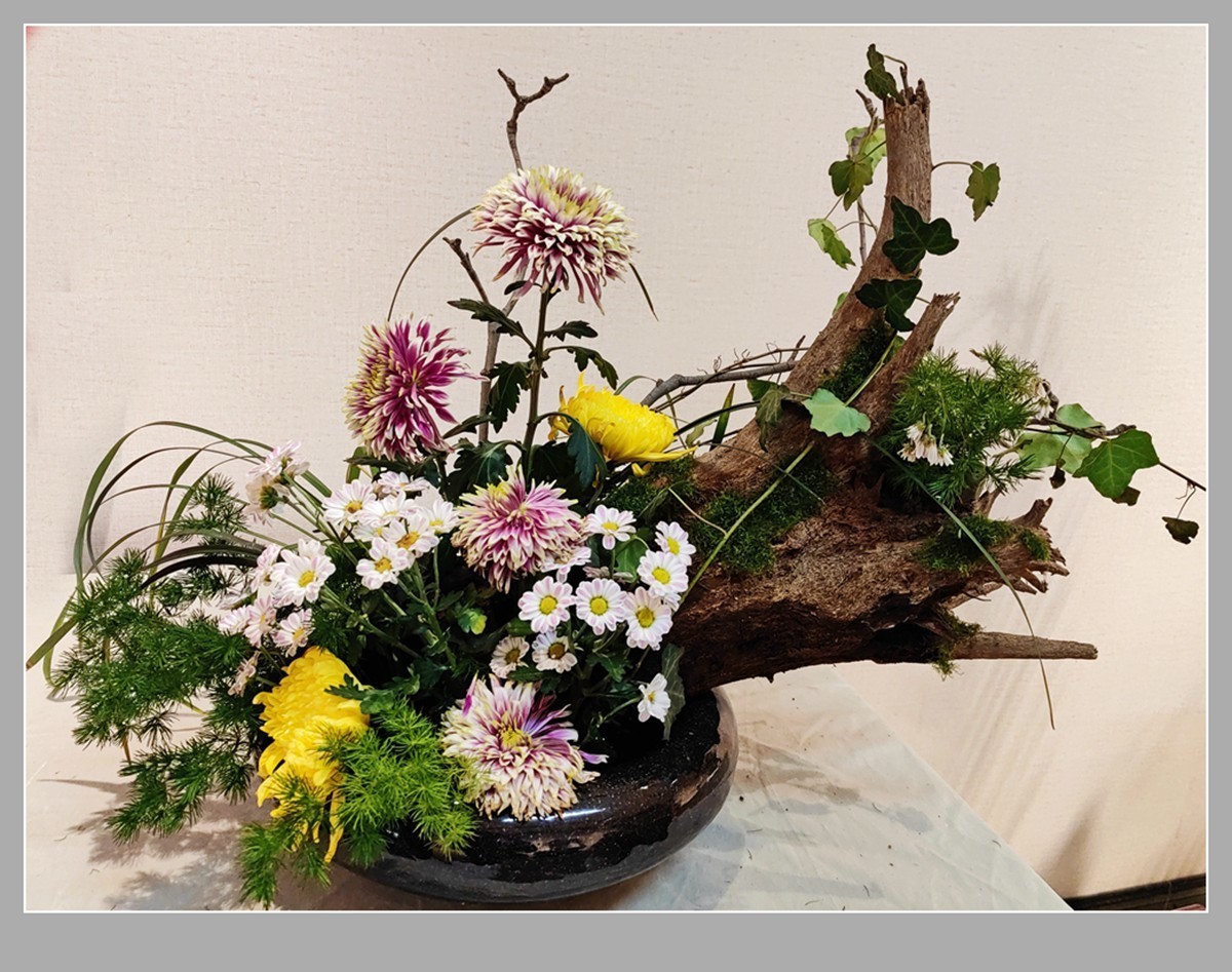 北海菊花展中的精美插花艺术(1)