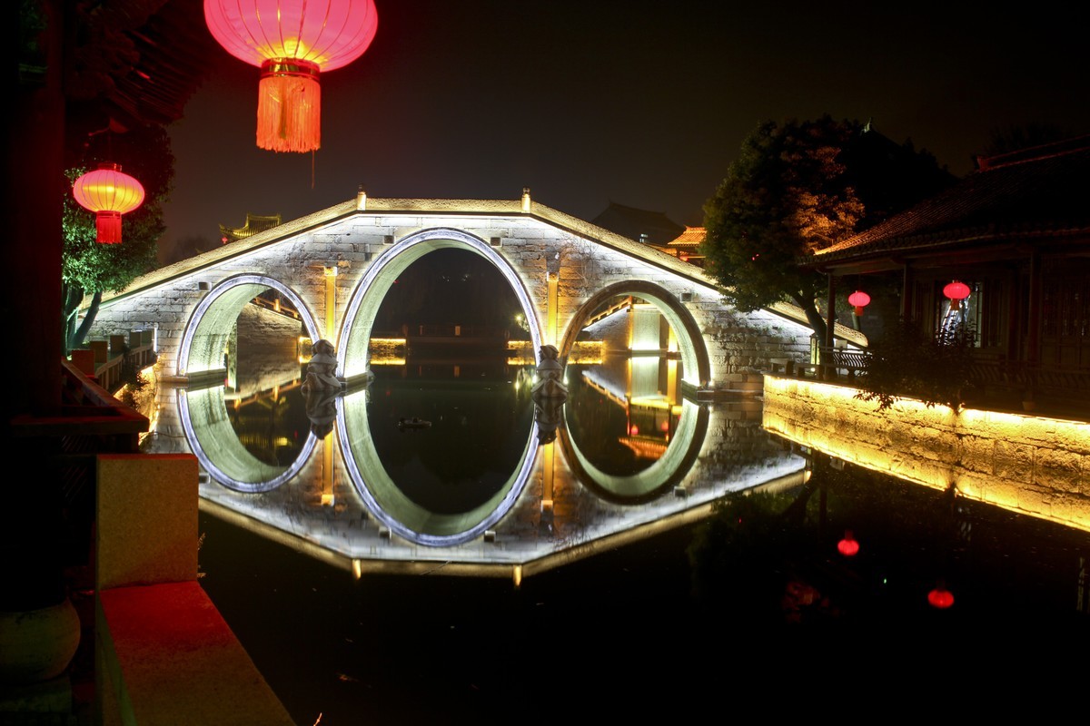 #2023不一样的春节#——台儿庄古城夜色