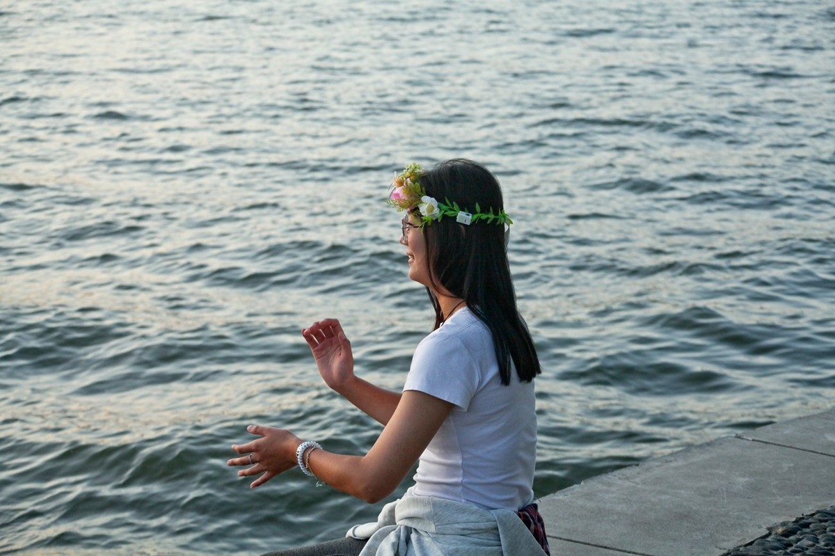 傍晚——明湖岸边抓拍