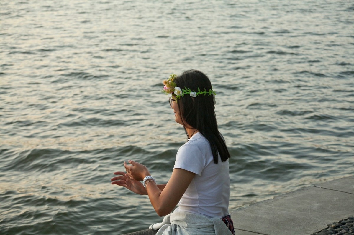 傍晚——明湖岸边抓拍