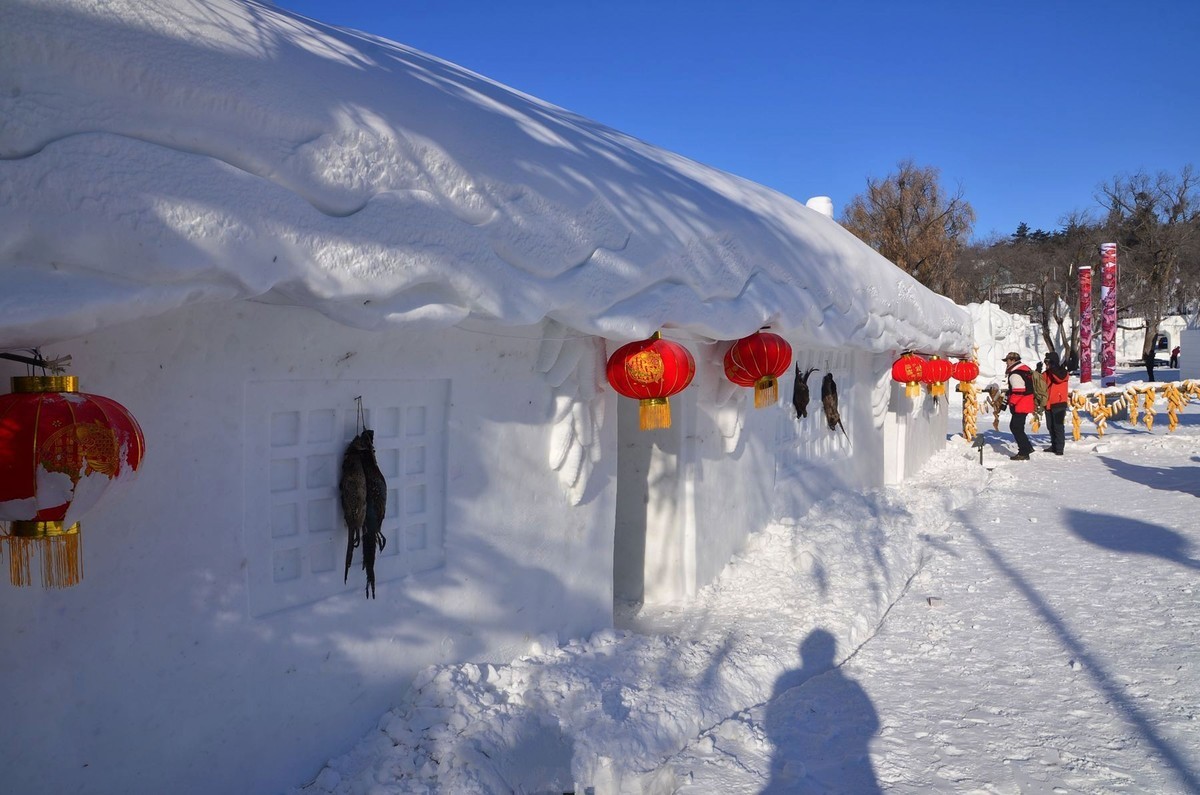 冬日镜泊湖——雪村·雪雕（1）