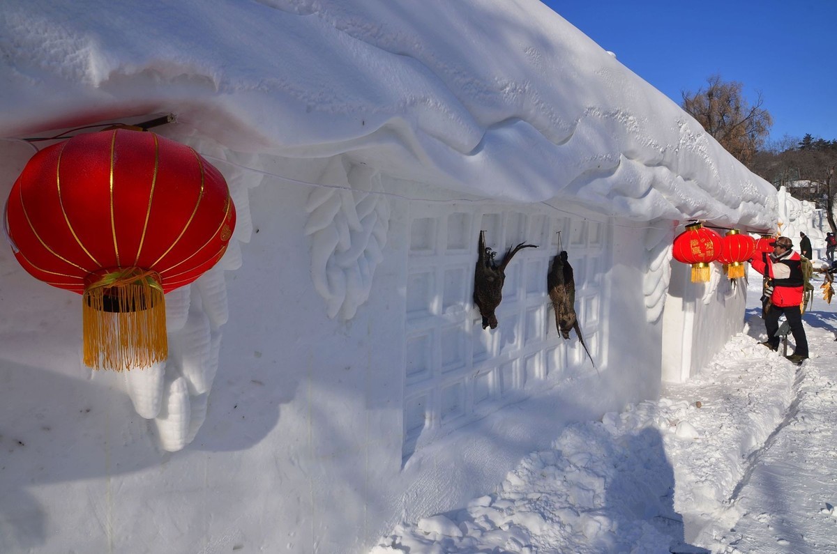 冬日镜泊湖——雪村·雪雕（1）