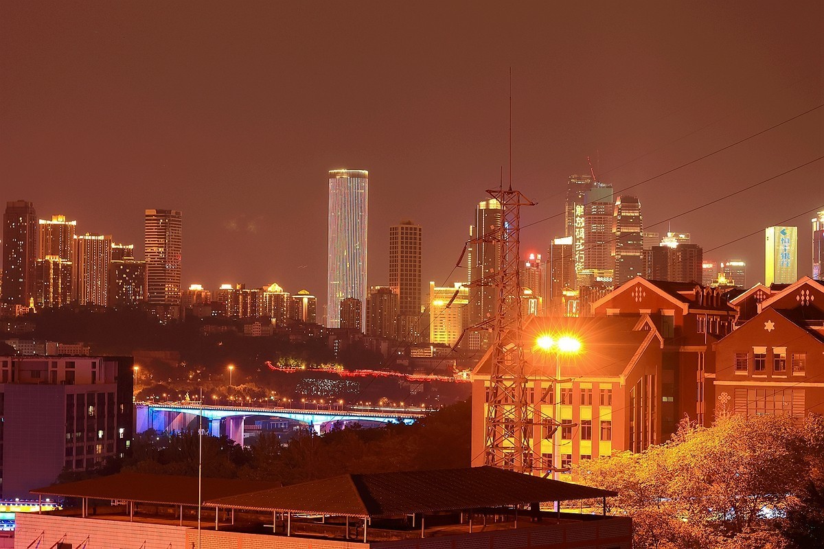 手持相机 拍——重庆菜园坝大桥夜景