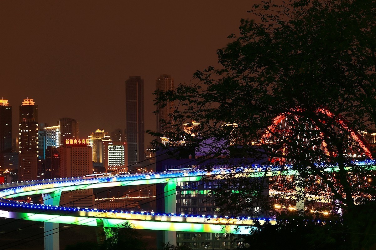 手持相机 拍——重庆菜园坝大桥夜景