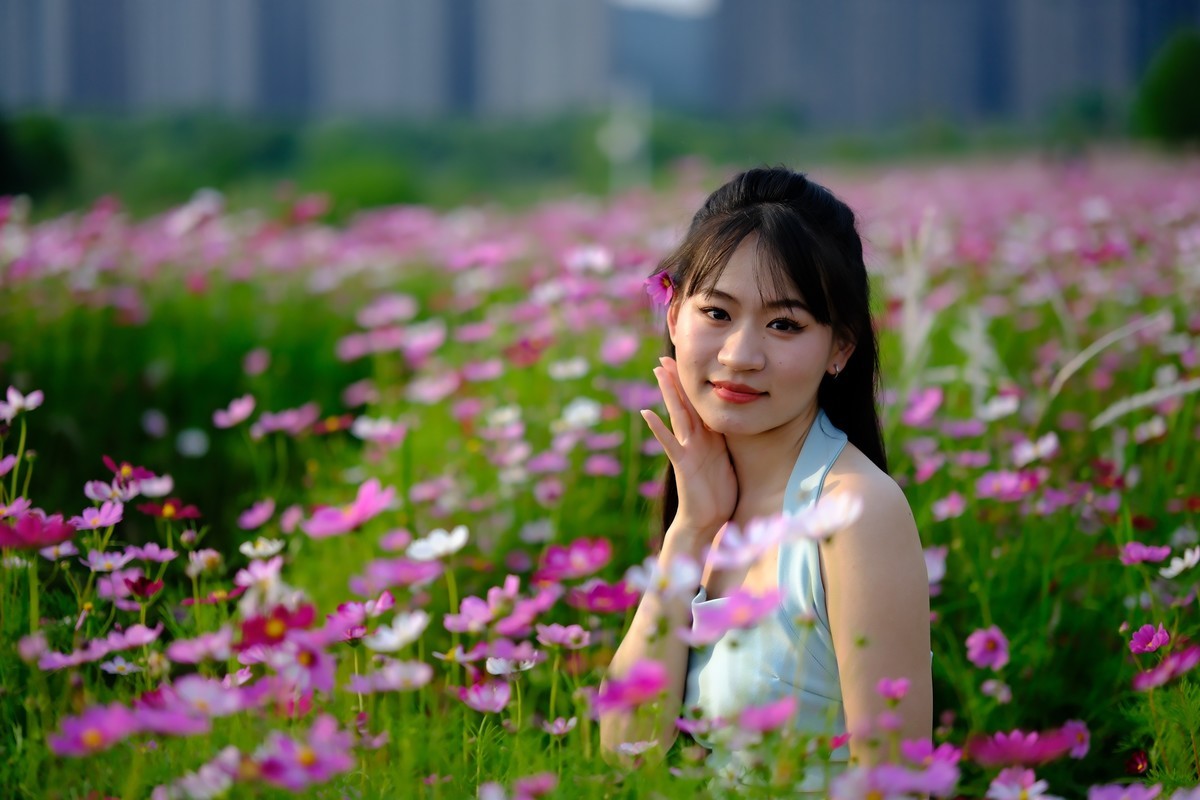 测试·富士ＸＴ－５：长沙洋湖潮湿地公园·格桑花海。