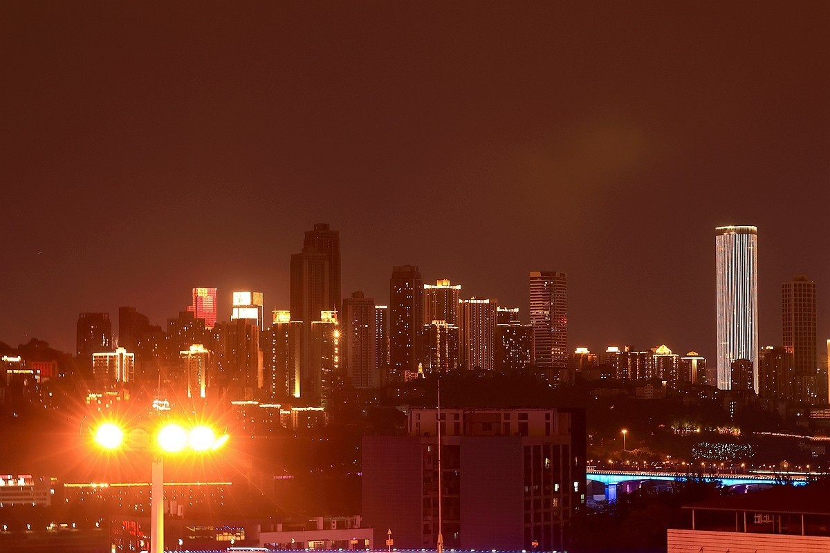 手持相机 拍——重庆菜园坝大桥夜景