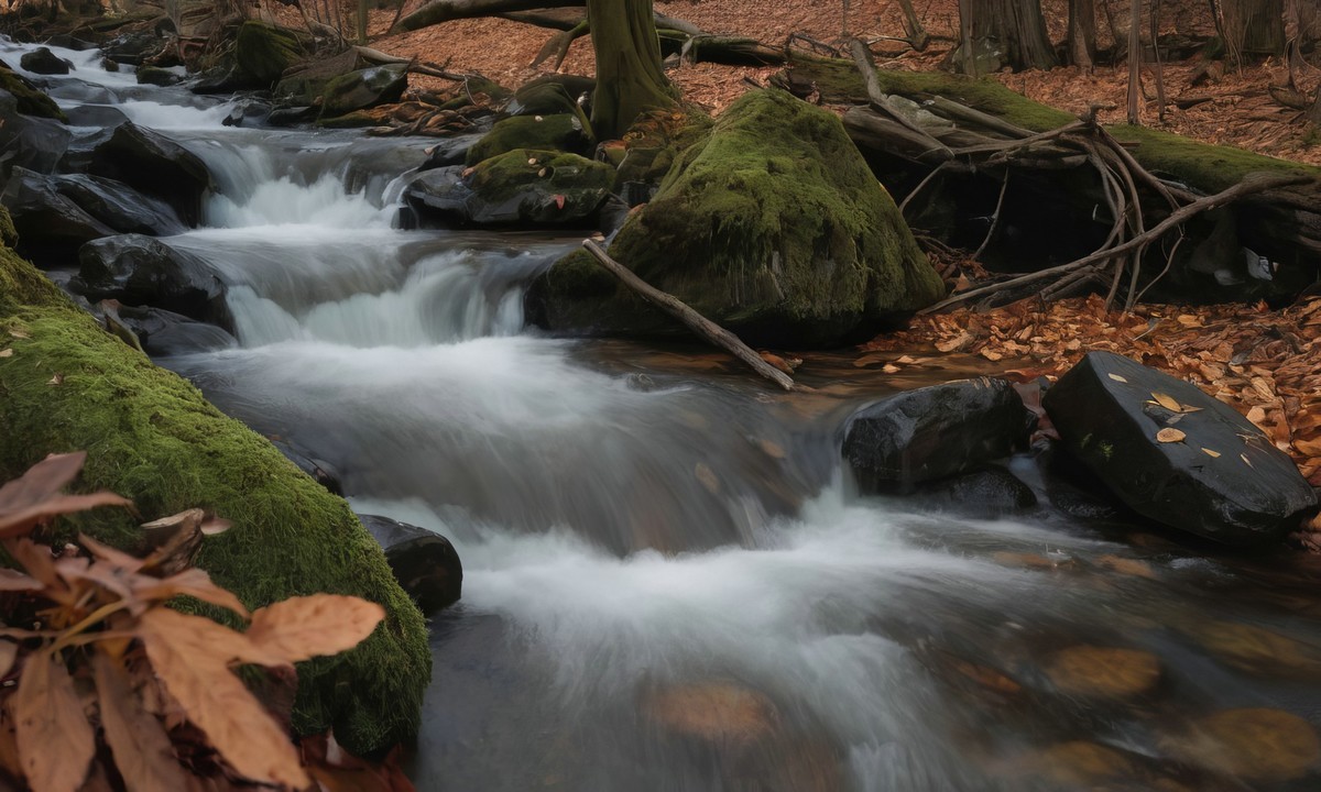 溪流与金叶的悠扬之歌