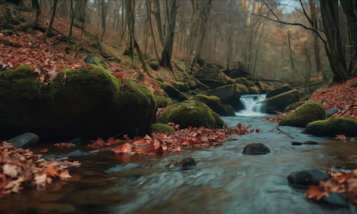 溪流与金叶的悠扬之歌