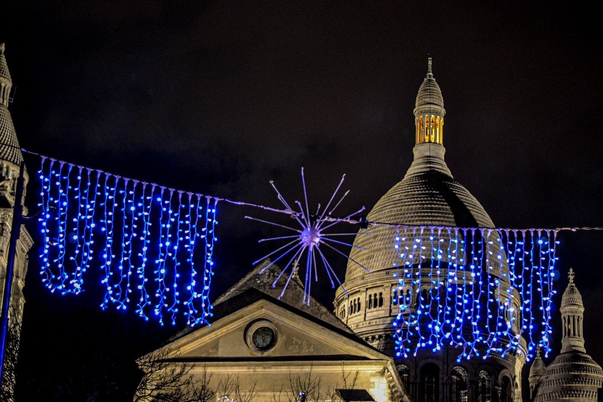 夜摄“Monmartre圣心教堂”（巴黎）