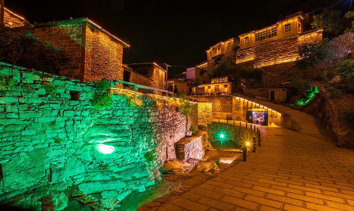 太行明珠大洼村夜景