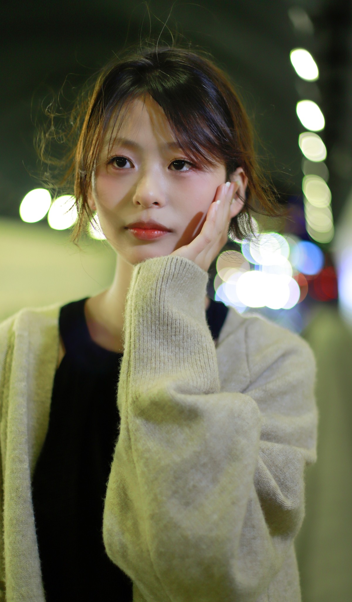 唯美夜景人像一