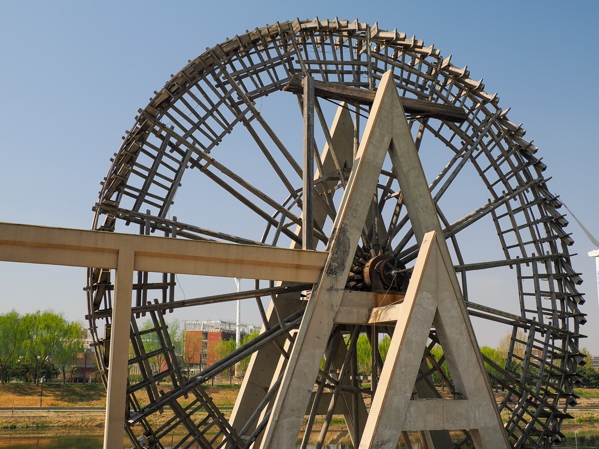 京南凉水河（水车，风力发电机，枫树花，黄蔷薇等）