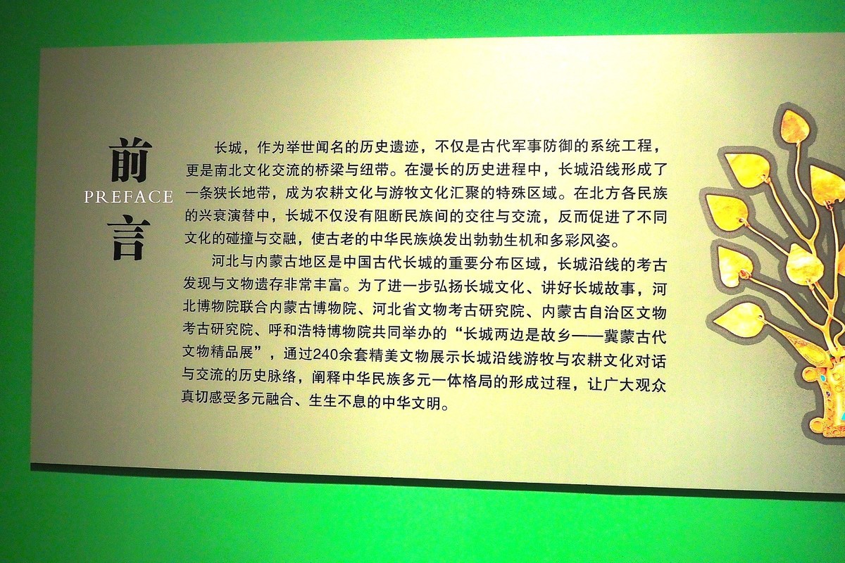 《长城两边是故乡—冀蒙古代文物精品展》上