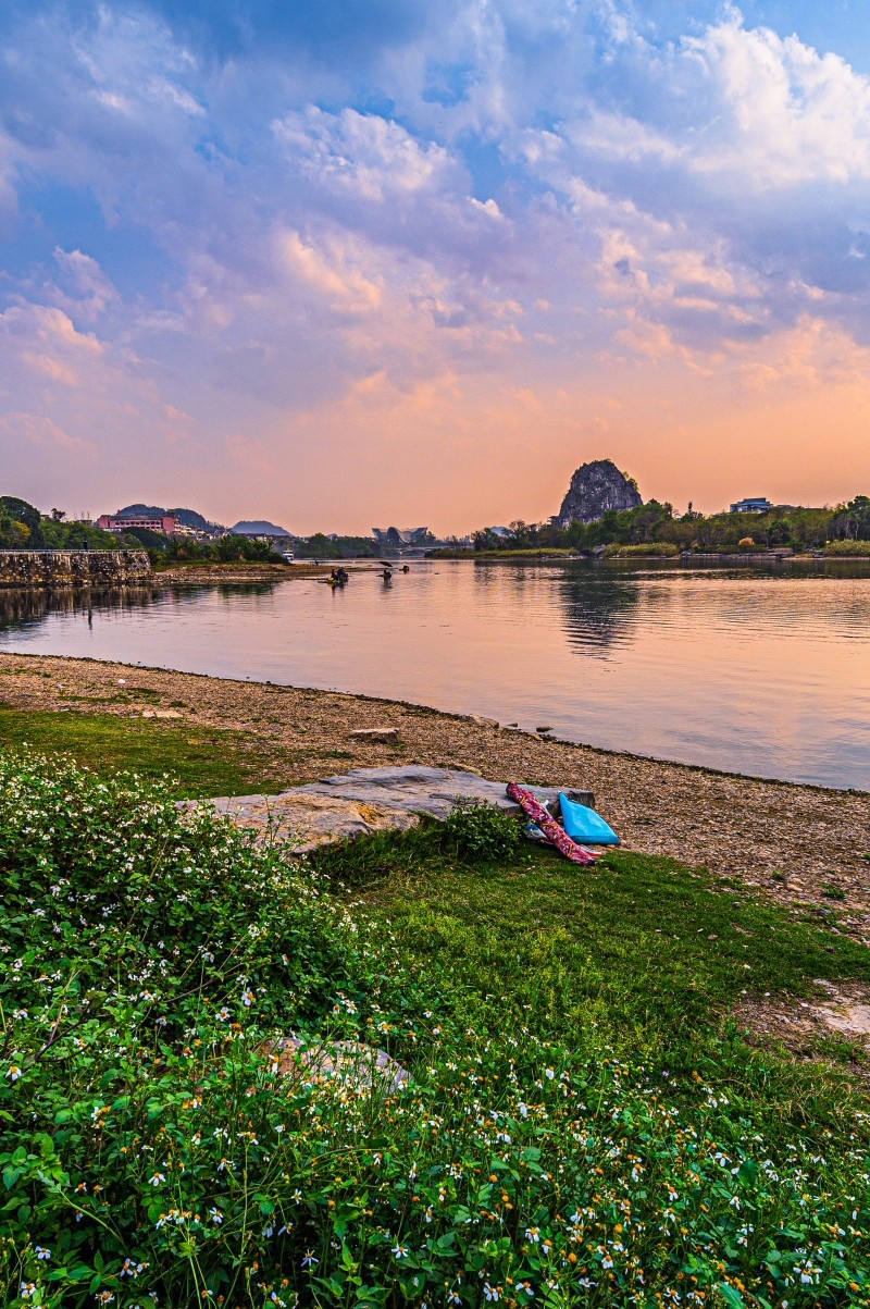 黄昏、  夕阳、晚霞风光