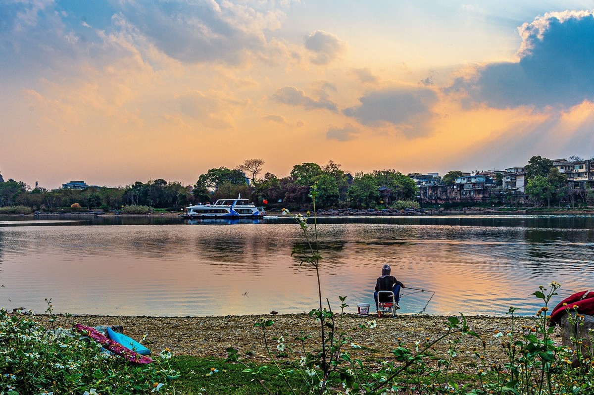 黄昏、  夕阳、晚霞风光