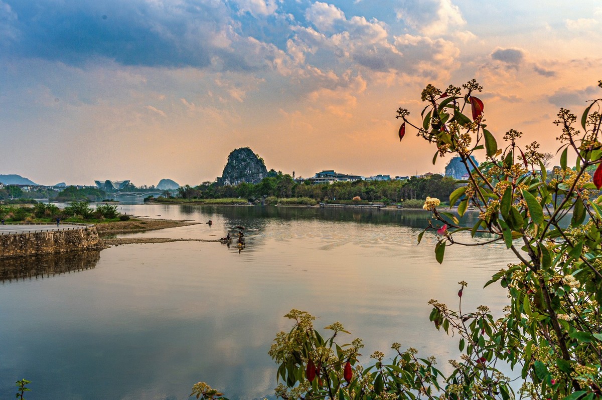 黄昏、  夕阳、晚霞风光