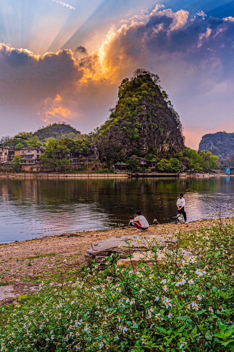 黄昏、  夕阳、晚霞风光