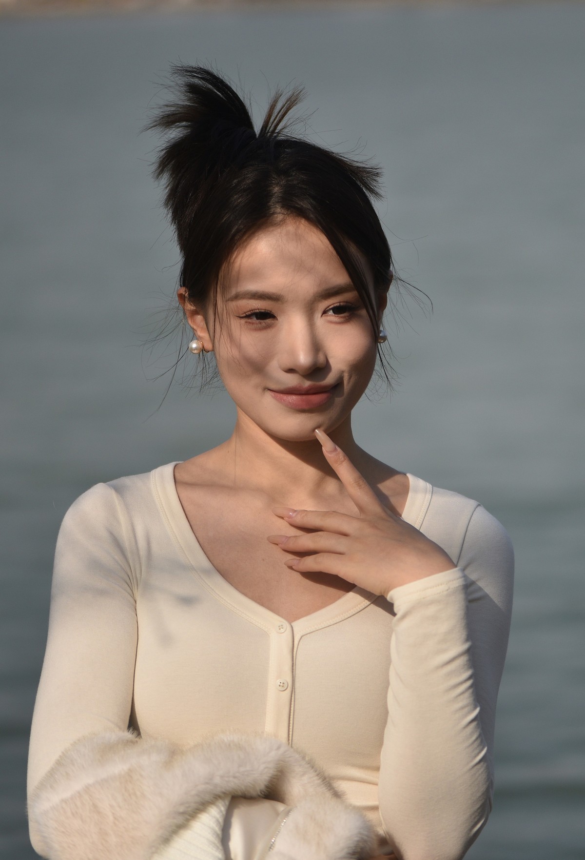 后湖少女，青春靓丽