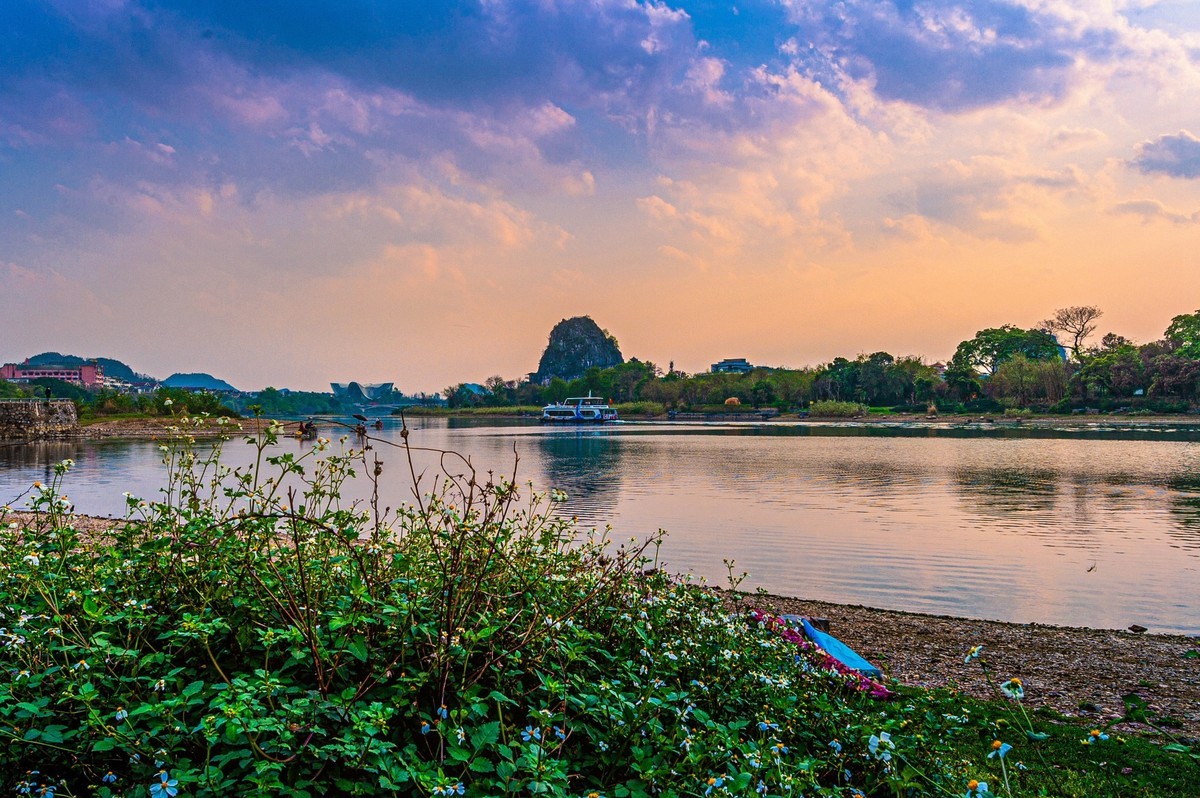 黄昏、  夕阳、晚霞风光