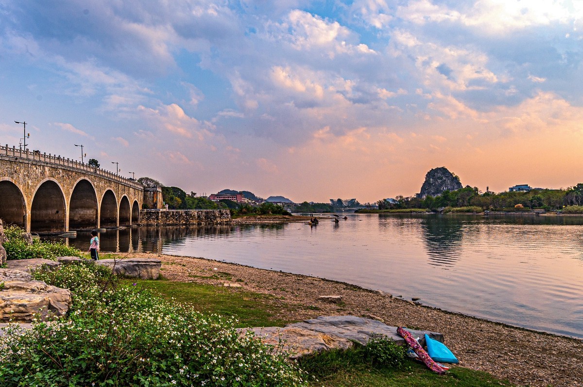 黄昏、  夕阳、晚霞风光