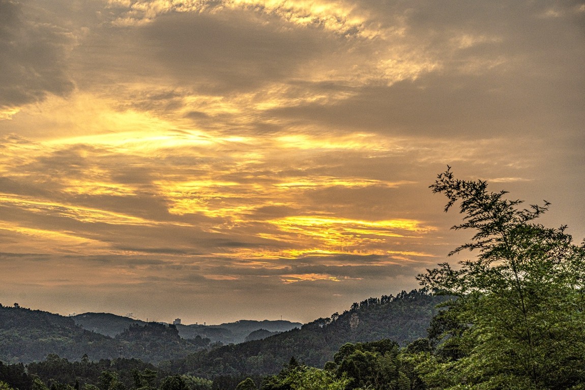 四川威远骑龙坳---晚霞