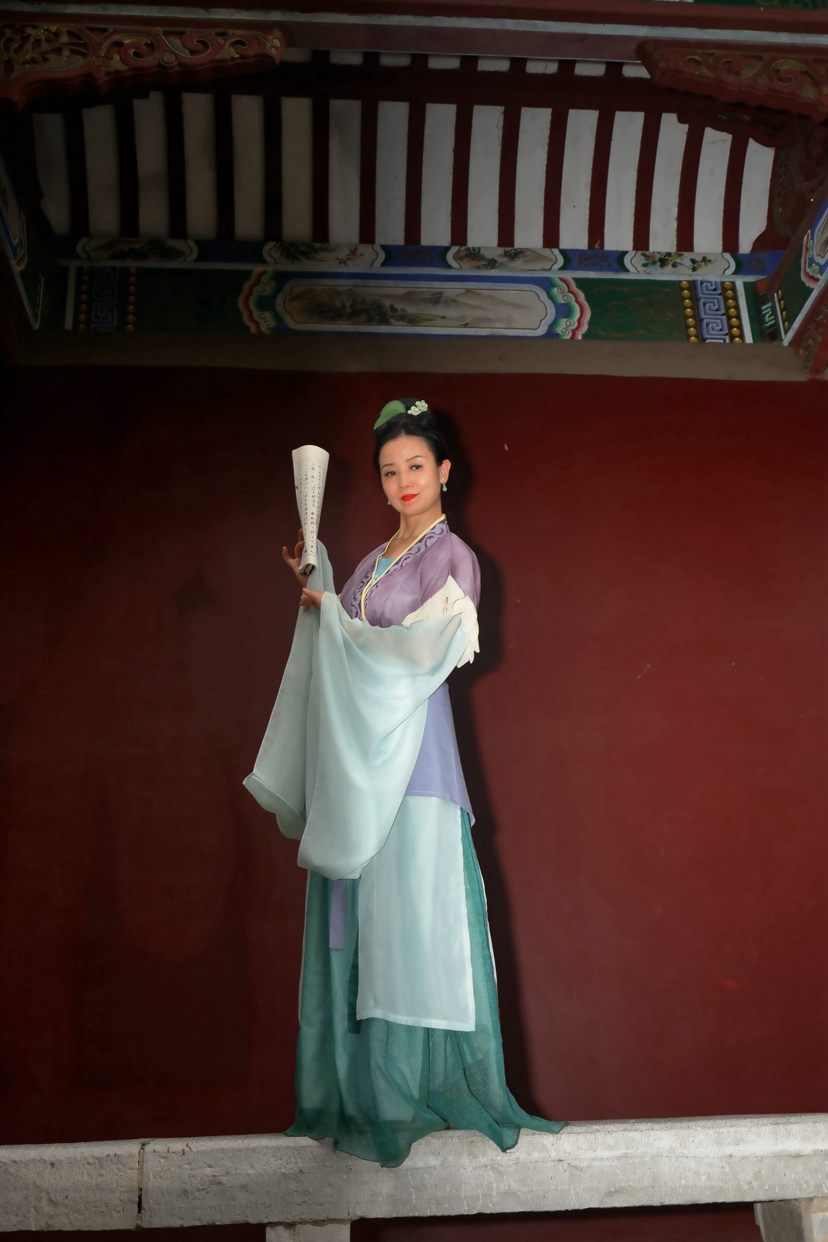 晴川阁的美女！