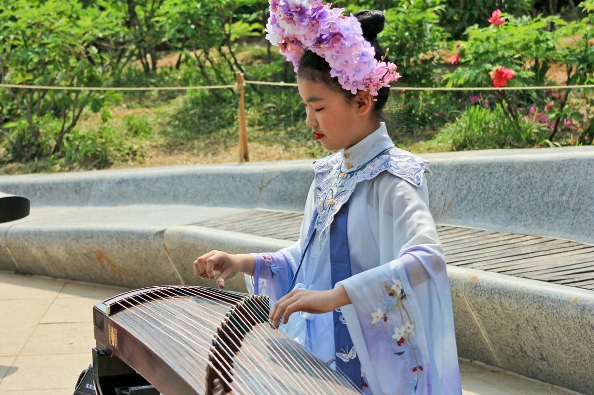 公园抓拍——国风●古筝