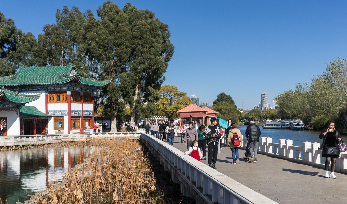 冬日的昆明大观公园