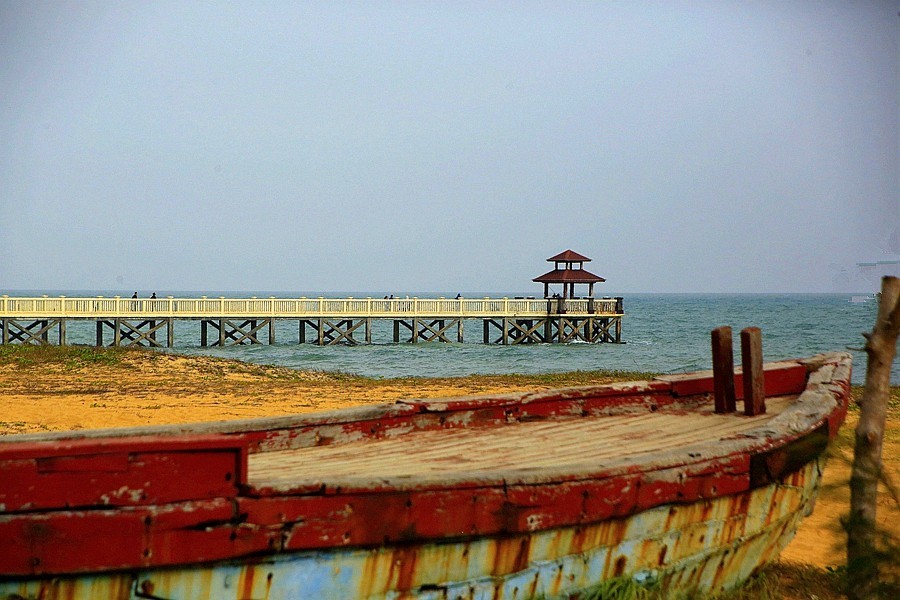 《不老松：忆海南游记》(14)海南临髙长島蓝湾的海滨景！