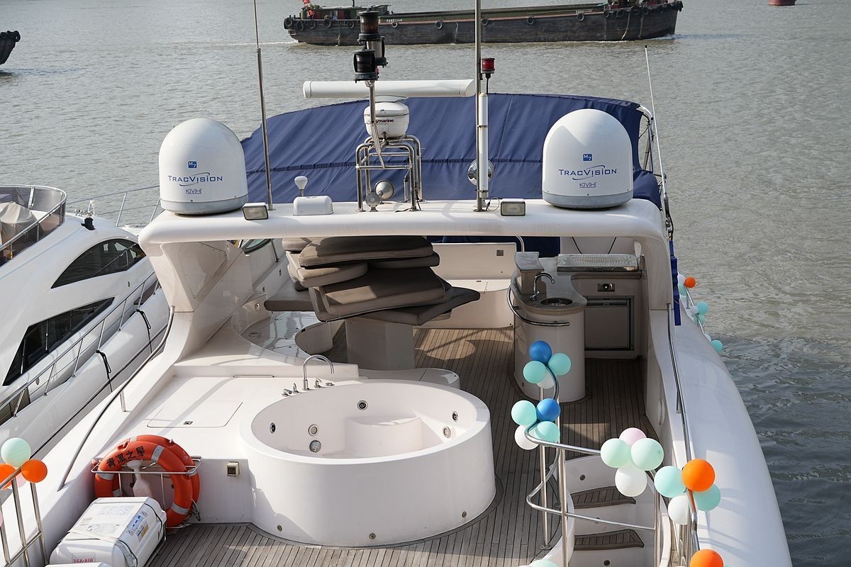 黄浦江上的游艇