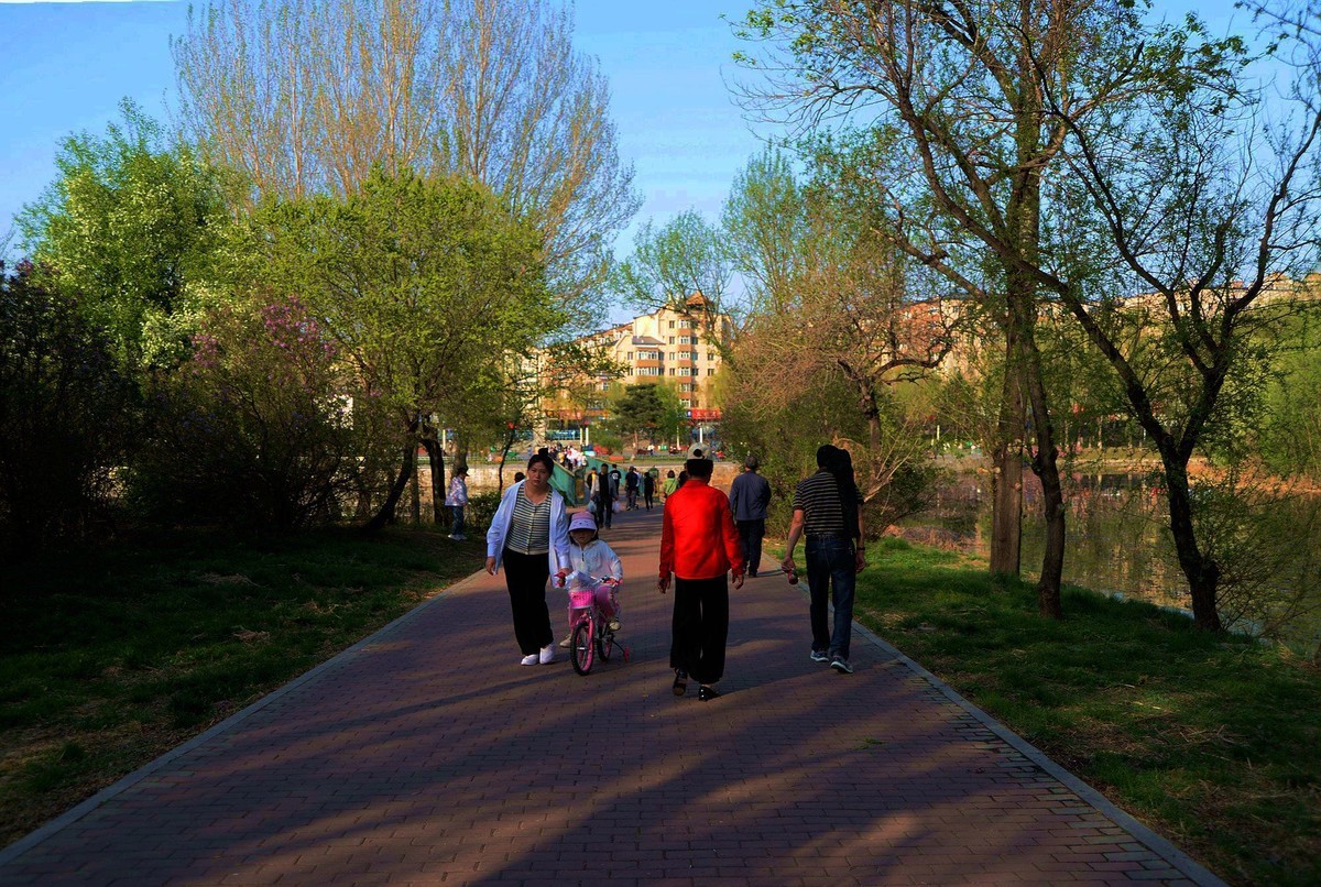 夕阳余辉下的公园（1）