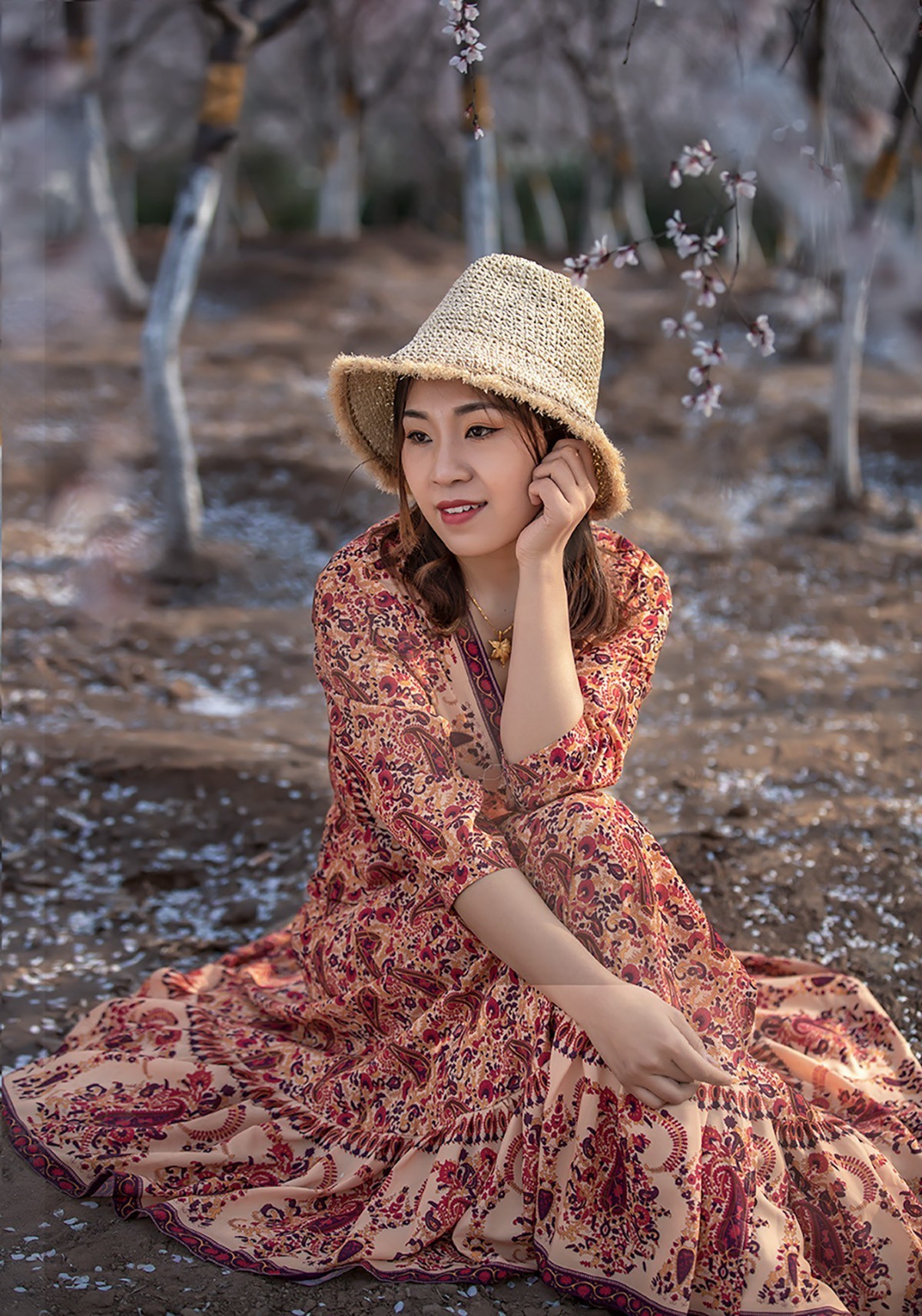 春催桃花烂漫时  【学拍环境人像】