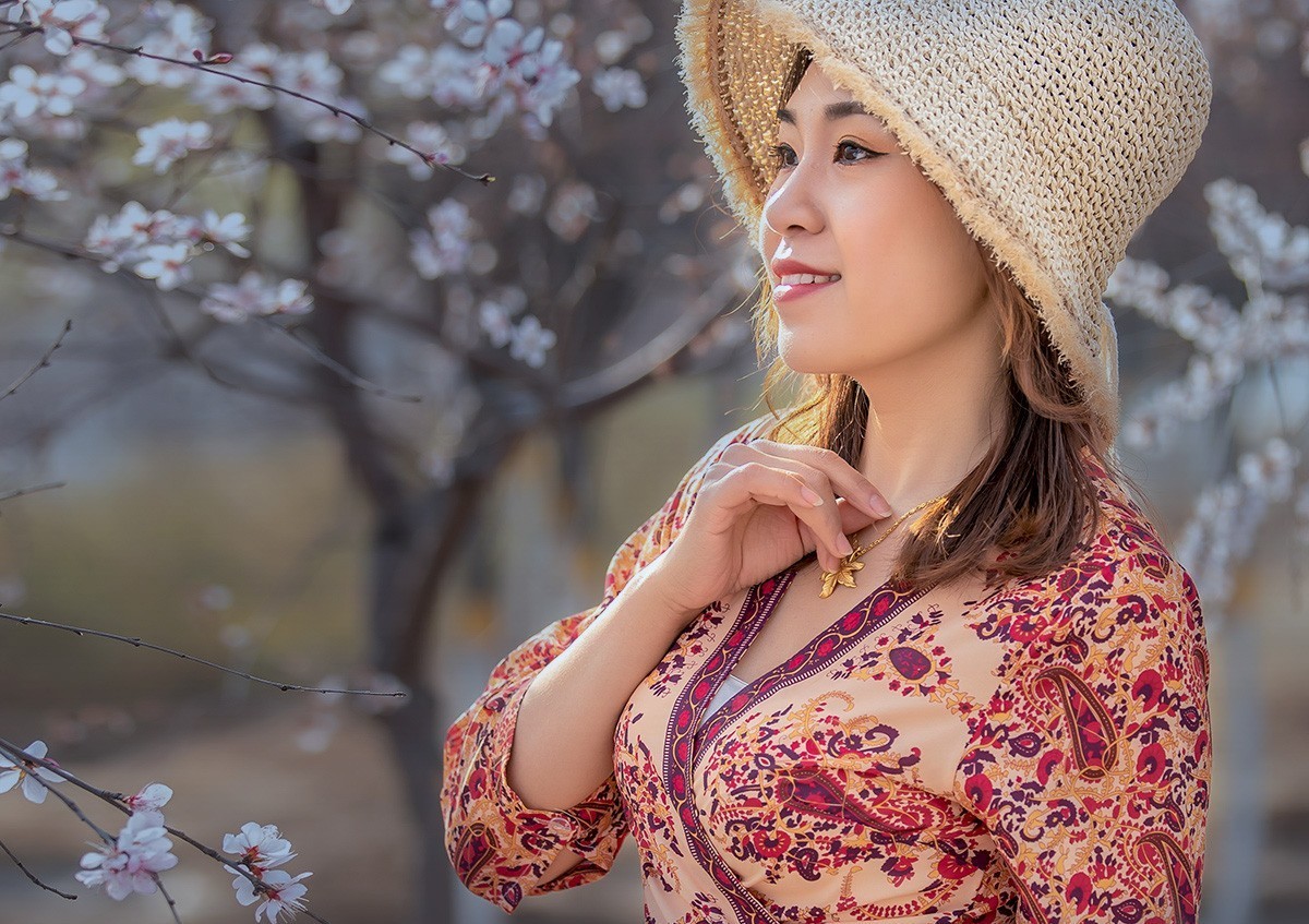 春催桃花烂漫时  【学拍环境人像】