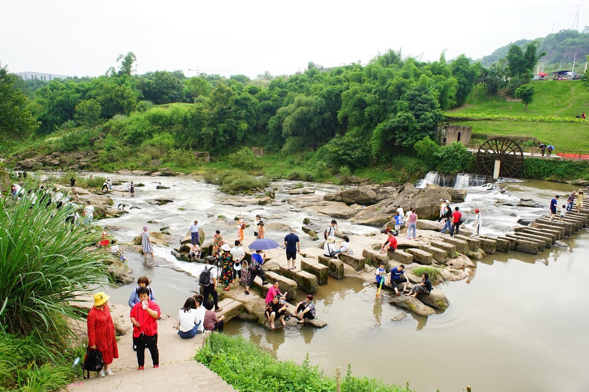 竹溪河公园花田湿地广场